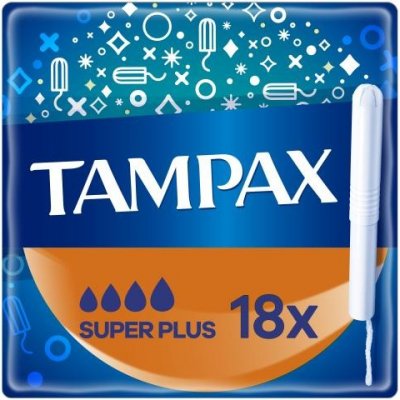 Tampax Non-Plastic Super Plus tampóny s papierovým aplikátorom 18 ks