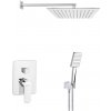 Invena Siros, podomietková sprchová sada s dažďovou hlavovou sprchovou 25x25 cm a ručnou hlavicou, chrómová, INV-BS-90-0K2-A