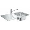 Grohe Drezy Set drezu K200 a batérie Eurosmart, kefovaná nerezová/chróm 31565SD1-GR