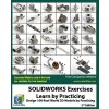 Solidworks Exercises - Learn by Practicing: Learn to Design 3D Models by Practicing with These 100 Real-World Mechanical Exercises! 2 Edition CadartifexPaperback