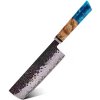 IZMAEL Damaškový kuchynský nôž Airi Nakiri/Modrá 17 cm