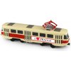 RAPPA Kovová česká Retro Tram Červená 16 Cm Praha