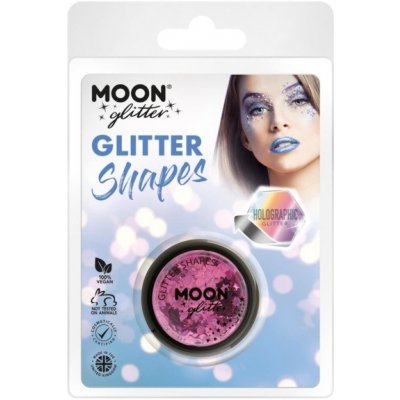 R-Kontakt Glitter Shapes holografické růžové