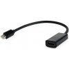 Gembird adaptér Mini DisplayPort (M) na HDMI (F), 0.15 m kábel, čierny A-mDPM-HDMIF-02