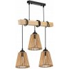 BERGE Závesné stropné svietidlo LED drevený trám 3xE27 Luster Drevený kužeľ