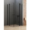 New Trendy New Soleo Black sprchovací kút 100x90 cm štvorcová čierna matné/priehľadné sklo K-0554
