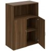 Policová skriňa Drive, zámok, 80x111x42 cm, orech/orech - 1 kus - 1 KS - áno - 2 - 60 mesiacov - 2x plné - rovná - kombinovaná - Hobis - 80 cm - Drive - 42 cm - 111 cm - orech - 36.75 kilogramu HOBIS