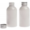 Plastová fľaša biela, hliníkový vrchnák, 100 ml