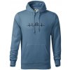 EKG baseball loptička - Mikina pánska Cape s kapucňou - M ( Denim )