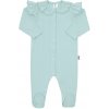 Dojčenský bavlnený overal New Baby Stripes ľadovo modrá