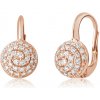 Zlaté dámske náušnice DF 3528, brilianty, ružové zlato