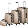 tectake 403411 cestovné kufre pucci - súprava 4 ks - champagne