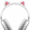 AppleMix Mačacie uši pre Apple AirPods Max - silikónové - biele