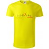 Moje srdce bije pre Bowling - Tričko z organickej bavlny - L ( Citrónová )