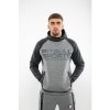 PitBull West Coast - Pánska mikina KP LOGAN Sivá/Tmavo sivá 2XL
