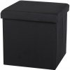 DOCHTMANN Taburetka skladacia, textilná, čierna 38 × 38 × 38 cm