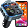 Retoo FM vysielač do auta Modrátooth 5.0 adaptér autorádia s handsfree a duálnym USB Type-C QC 3.0 USB bezdrôtový prijímač adaptér 20W Retoo