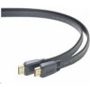 PremiumCord Kábel HDMI+Ethernet, zlac., plochý, 2m (kphdmep2)