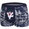 Zasnežená krajina a snehuliak - elastické boxerky L Modrá