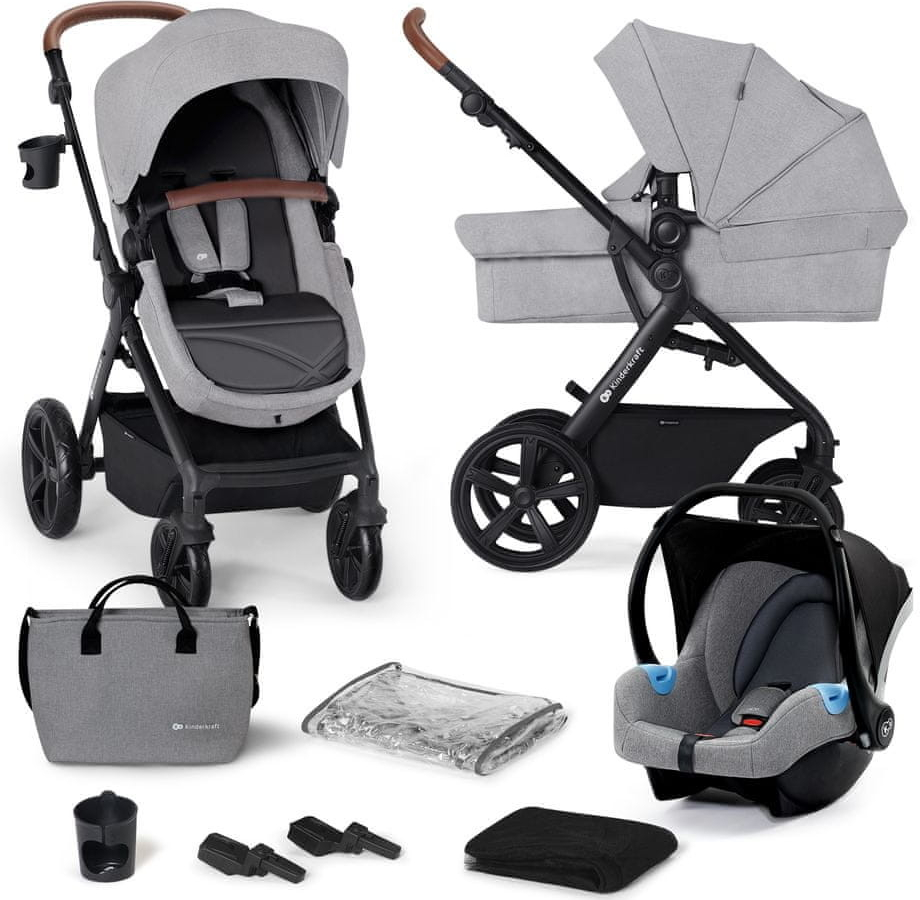 Kinderkraft 3in1 A-TOUR light grey 2022