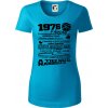 1976 v kocke - Dámske tričko z organickej bavlny Origin (GOTS) - XS ( Svetlý tyrkys )