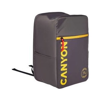 Canyon batoh na notebook palubovka do veľkosti 15,6" mechanizmus proti zlodejom 20l šedo-žltý CNS-CSZ02GY01