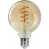 Rabalux Dekoratívna LED filament žiarovka s točeným vláknom, jantárová, E27, G95, 4 W, 350lm