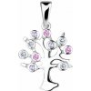Nefertitis 21867 Strieborný prívesok so zirkónmi STROM ŽIVOTA NF57988 - 16 mm, 1 g