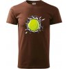 Tenisová loptička v triku - Klasické pánske tričko vyššej gramáže - XS ( Čokoládová )