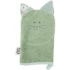 EKO Žinka bavlnená s uškami Cat Olive green 20x15 cm MY-07-CAT-OLIVE-GREEN