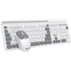 C-TECH WLKMC-05W Quallis, bezdrôtový set klávesnica s myšou, odkladací priestor, USB, CZ/SK, biela