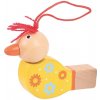 Bigjigs Toys dřevěná píšťalka ptáček modrá