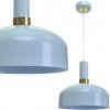 EUlight by MILAGRO Závesné svietidlo Malmo, 1x modré kovové tienidlo, bl/g