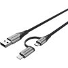 Vention CQHHF MFi USB 2.0 to 2-in-1 Micro USB & Lightning, 1m, šedý