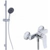 kielle Nefia - Sprchový set s batériou, tyčou, hadicou a sprchovou hlavicou, chróm - 20627SN100