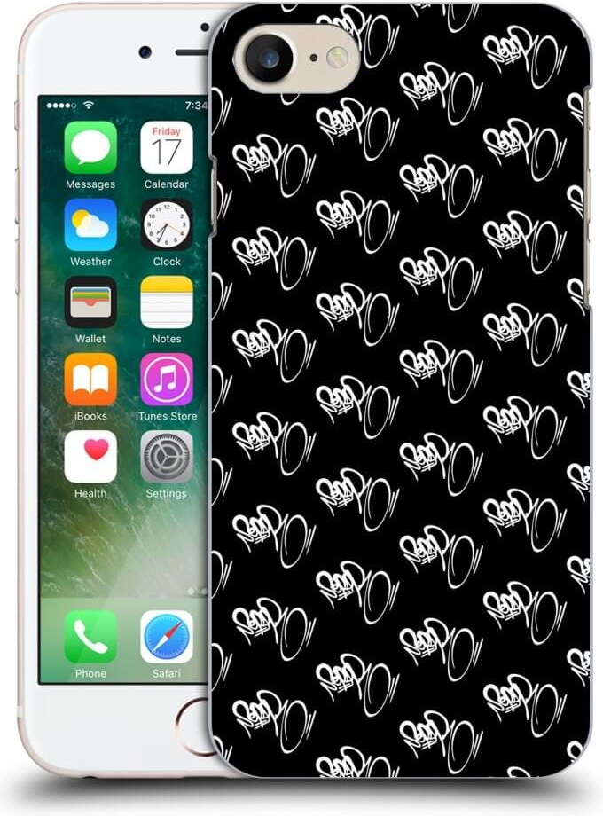 Púzdro Picasee silikónové Apple iPhone 8 - Separ - White On Black čierne