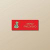 Nažehľovacie menovky na oblečenie (Kopírovat) - 3ks, Obdĺžnik 4,4 × 1,7 cm, Had, Červená