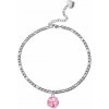 Swarovski e. náramok na nohu z chirurgickej ocele Rivoli M, ružová sel1015