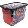 Plastový úložný box Spiderman – klikacie veko, 7 l, 03394