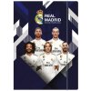 Odkladacia mapa s 3 chlopňami a gumičkou, A4, REAL MADRID C.F., mix motívov, 108019005