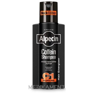 ALPECIN Coffein Shampoo C1 Black Edition kofeínový šampón proti vypadávaniu vlasov 250ml