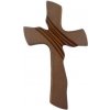 Kríž: drevený, mašľový, bez korpusu - hnedý (18x11) - C27/18