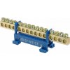 Mostík prepojovací 16mm2, 15-pól. DIN15 (63A/660V) modrá - 15/N (SEZ DK)