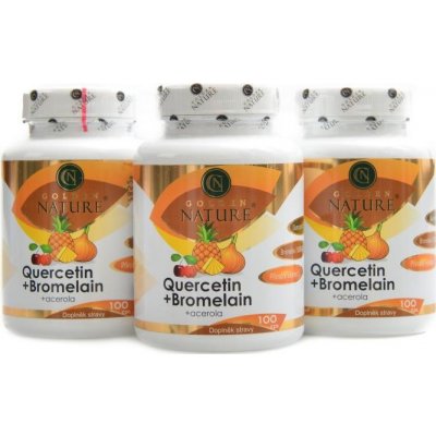 Golden Nature Quercetin + Bromelain komplex 300 kapslí