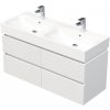 Skrinka do kúpeľne s umývadlom Intedoor STORM 3D biela matná 120 x 66 x 46,5 cm STORM 3D 120D 4Z B073