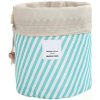Kozmetická taška / cestovný sťahovací vak Farba: Tyrkysová, pruhovaná