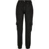 Ladies Organic Stretch Denim Cargo Pants - black washed 30