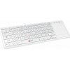 Klávesnica C-TECH WLTK-01, bezdrôtová klávesnica s touchpadem, biela, USB WLTK-01W