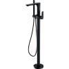 Cersanit Crea - Vaňová batéria do podlahy, s telesom, čierna S951-308