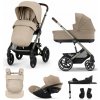 CYBEX Kombinovaný kočík Talos S Lux 5v1 Almond Beige Gold + Nosič detí Amya